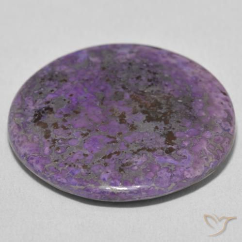 Charoite Violeta Profundo Natural 30.89ct, Redondo, Opaco