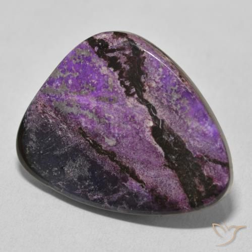 Charoite Medium Dark-Violet Natural 21.42ct, Chique, Opaco