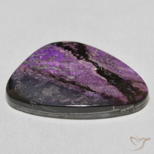 Charoite Medium Dark-Violet Natural 21.42ct, Chique, Opaco