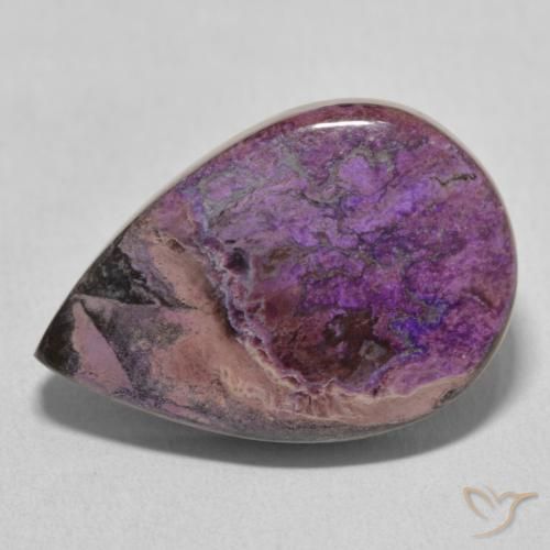 18.65ct Natural Violeta médio Charoite, Formato de pêra, Opaco