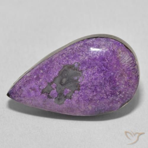14.02ct Natural Violeta Profundo Charoite, Formato de pêra, Opaco