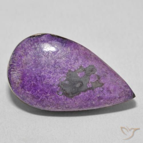 Charoite Violeta Profundo Natural 14.02ct, Formato de pêra, Opaco