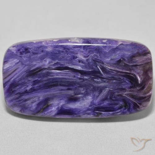 35.16ct Natural Violeta médio Charoite, Almofada, Opaco