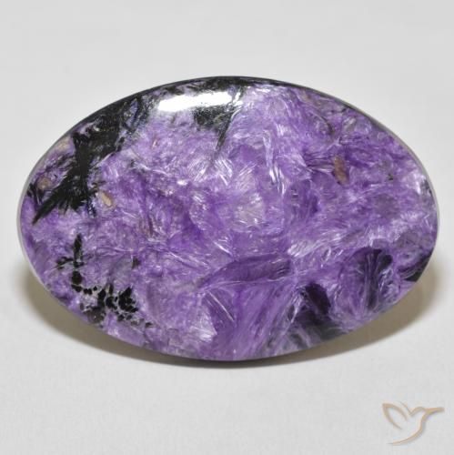 Charoite Violeta Profundo Natural 38.49ct, Corte Oval, Opaco