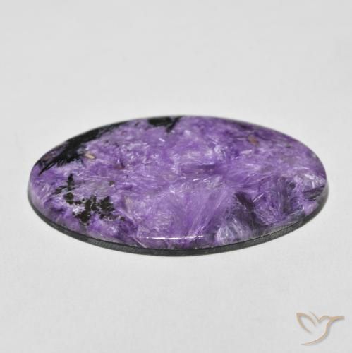 Charoite Violeta Profundo Natural 38.49ct, Corte Oval, Opaco