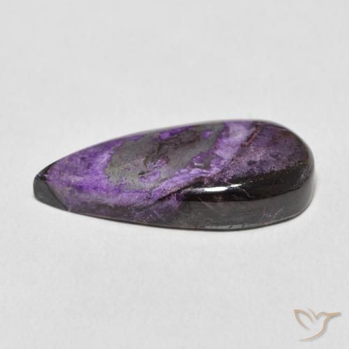 Charoite Violeta Médio Profundo Natural 15.16ct, Formato de pêra, Opaco