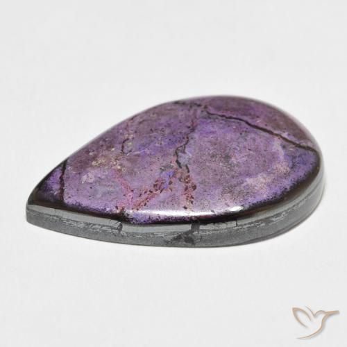 Charoite Aveludado Roxo Violeta Natural 27.14ct, Formato de pêra, Opaco