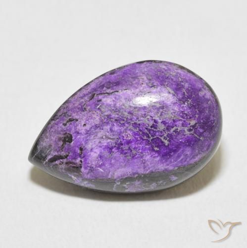 11.70ct Natural Violeta Profundo Charoite, Formato de pêra, Opaco
