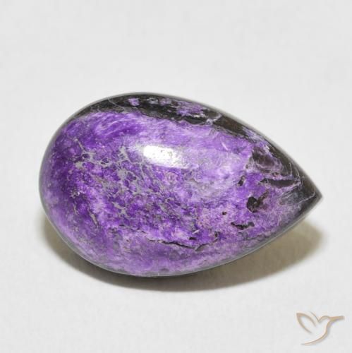 Charoite Violeta Profundo Natural 11.70ct, Formato de pêra, Opaco