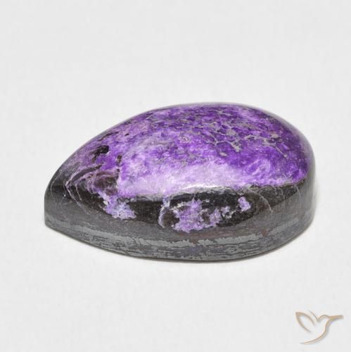Charoite Violeta Profundo Natural 11.70ct, Formato de pêra, Opaco