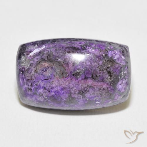 14.42ct Natural Violeta escuro Charoite, Almofada, Opaco