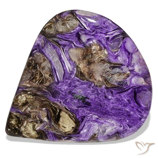 80.16ct violeta charoíta, formato de pêra, opaco