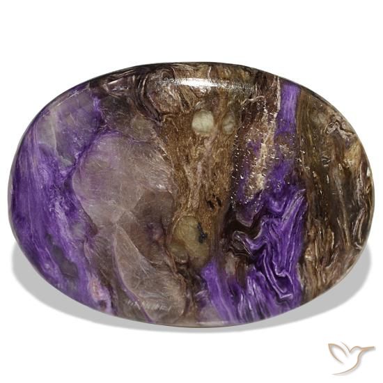 51.30ct violeta charoíta, oval, opaco