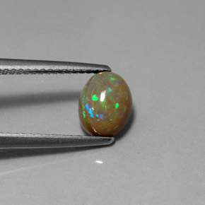 Opala chocolate multicolorido natural 1,03ct, transparente, transparente/translúcido