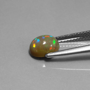 Opala chocolate multicolorido natural 1,03ct, transparente, transparente/translúcido