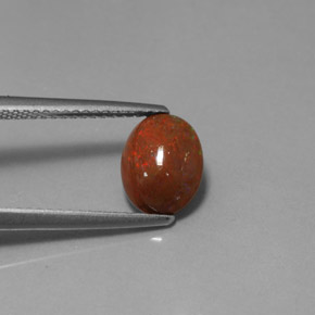 Opala chocolate multicolorido natural 1,04ct, corte oval, opaco