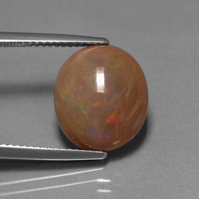 Opala chocolate multicolorido natural 6,46ct, transparente, transparente/translúcido