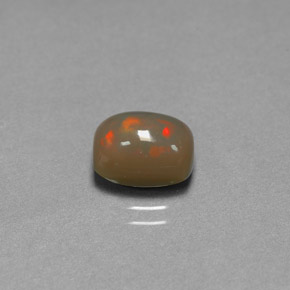 Opala chocolate multicolorido natural 1,78ct, almofada cortada, opaco