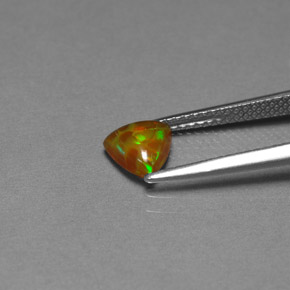 Opala chocolate multicolorido natural 0,52ct, transparente, transparente/translúcido