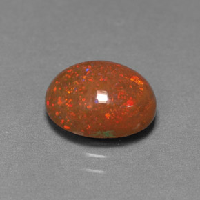 Opala de Chocolate Multicolorido Natural 1.66ct, Corte Oval, Opaco