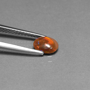 Opala de Chocolate Multicolorido Natural 0.37ct, Corte Oval, Opaco
