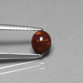 Opala de Chocolate Multicolorido Natural 0.43ct, Corte Oval, Opaco