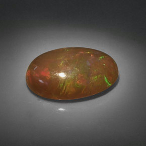 Opala chocolate multicolorido natural 5,32ct, corte oval, opaco