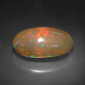 Opala chocolate multicolorido natural 10,52ct, corte oval, opaco