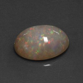 Opala chocolate multicolorido natural 5,59ct, corte oval, opaco