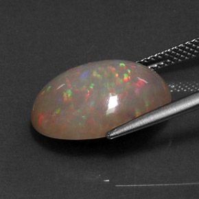 Opala chocolate multicolorido natural 5,59ct, corte oval, opaco