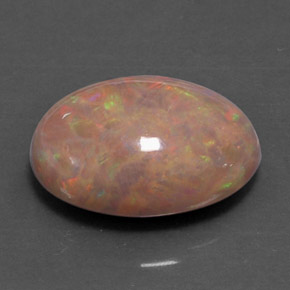 Opala chocolate multicolorido natural 9,78ct, corte oval, opaco