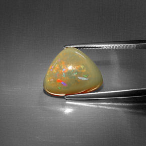 Opala chocolate multicolorido natural 5,44ct, trillion, opaco