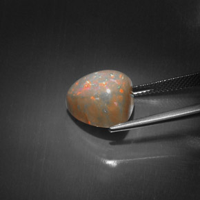 Opala chocolate multicolorido natural 6,51ct, trillion, opaco