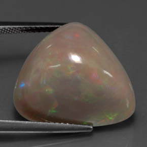 Opala chocolate multicolorido natural 15,63ct, trillion, opaco