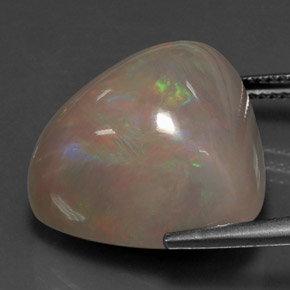 Opala chocolate multicolorido natural 15,63ct, trillion, opaco
