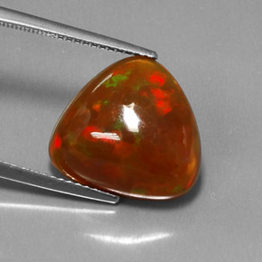 Opala chocolate multicolorido natural 5,36ct, transparente, transparente/translúcido