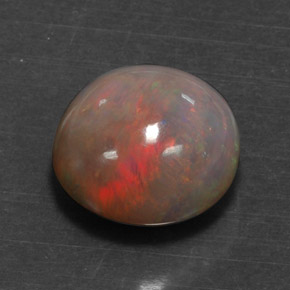 Opala chocolate multicolorido natural 11,31ct, corte redondo, opaco