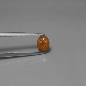 Opala chocolate multicolorido natural 0,34ct, corte oval, opaco