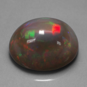 Opala chocolate multicolorido natural 8,40ct, corte oval, opaco