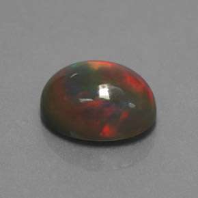 Opala chocolate multicolorido natural 1,87ct, corte oval, opaco