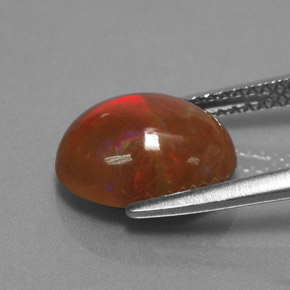 Opala de Chocolate Multicolorido Natural 2.29ct, Corte Oval, Opaco