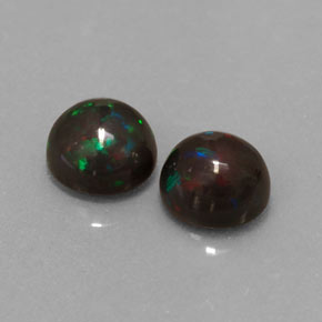 Pedras preciosas de opala chocolate multicolorido natural de  ct, corte redondo, opaco