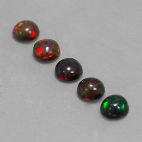 Pedras preciosas de opala chocolate multicolorido natural de  ct, corte redondo, opaco