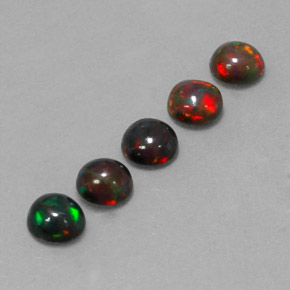 Pedras preciosas de opala chocolate multicolorido natural de  ct, corte redondo, opaco