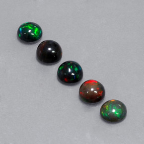 Pedras preciosas de opala chocolate multicolorido natural de  ct, corte redondo, opaco