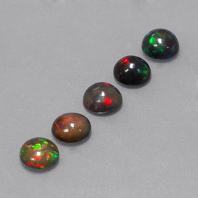 Pedras preciosas de opala chocolate multicolorido natural de  ct, corte redondo, opaco