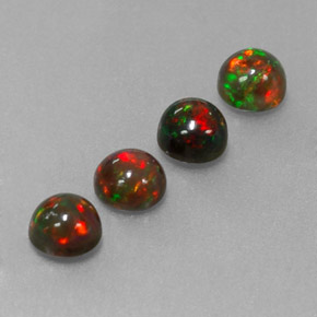 Pedras preciosas de opala chocolate multicolorido natural de  ct, corte redondo, opaco