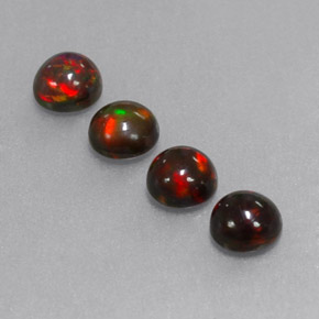 Pedras preciosas de opala chocolate multicolorido natural de  ct, corte redondo, opaco