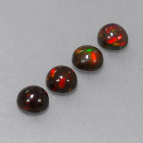 Pedras preciosas de opala chocolate multicolorido natural de  ct, corte redondo, opaco