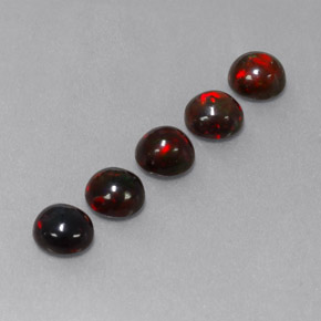 Pedras preciosas de opala chocolate multicolorido natural de  ct, corte redondo, opaco